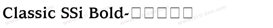 Classic SSi Bold字体转换